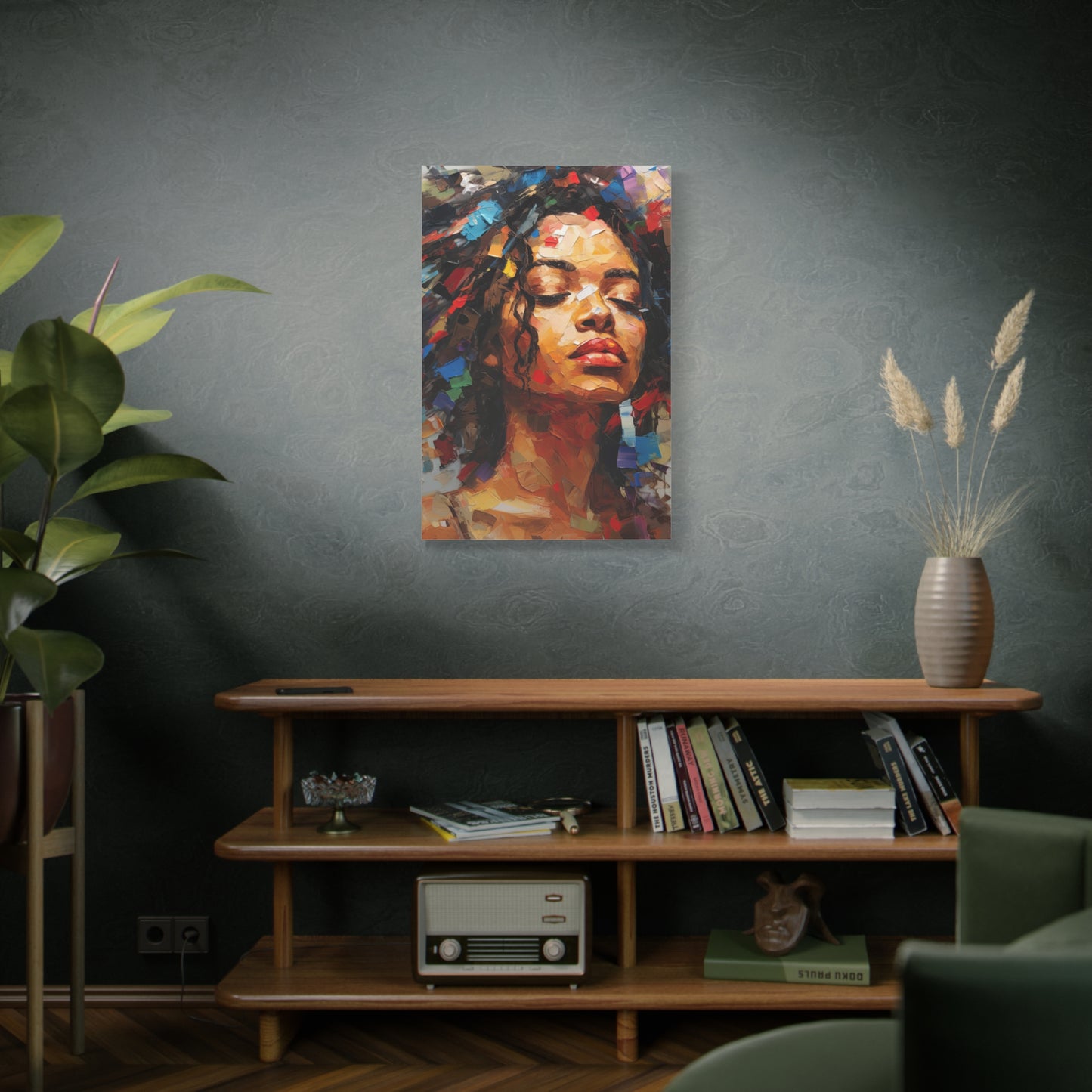 Black Girl Poster, African Woman Canvas, Black Art, Black Woman Art, Afro American Art, Modern Wall Art Decor