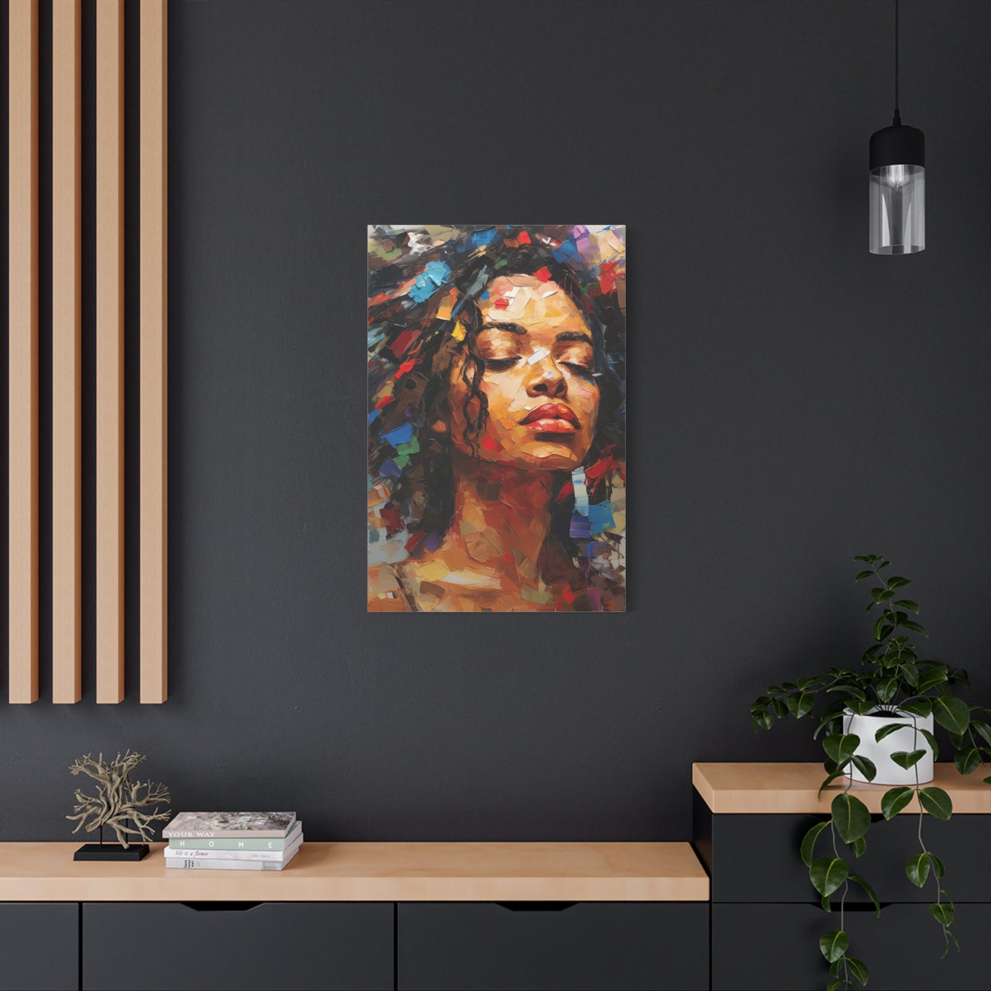 Black Girl Poster, African Woman Canvas, Black Art, Black Woman Art, Afro American Art, Modern Wall Art Decor