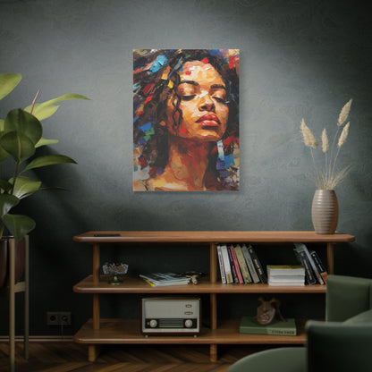 Black Girl Poster, African Woman Canvas, Black Art, Black Woman Art, Afro American Art, Modern Wall Art Decor