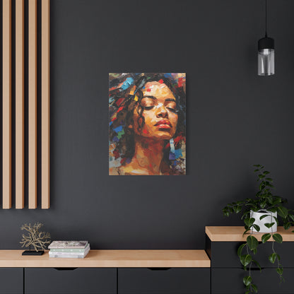 Black Girl Poster, African Woman Canvas, Black Art, Black Woman Art, Afro American Art, Modern Wall Art Decor