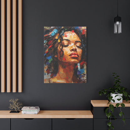 Black Girl Poster, African Woman Canvas, Black Art, Black Woman Art, Afro American Art, Modern Wall Art Decor