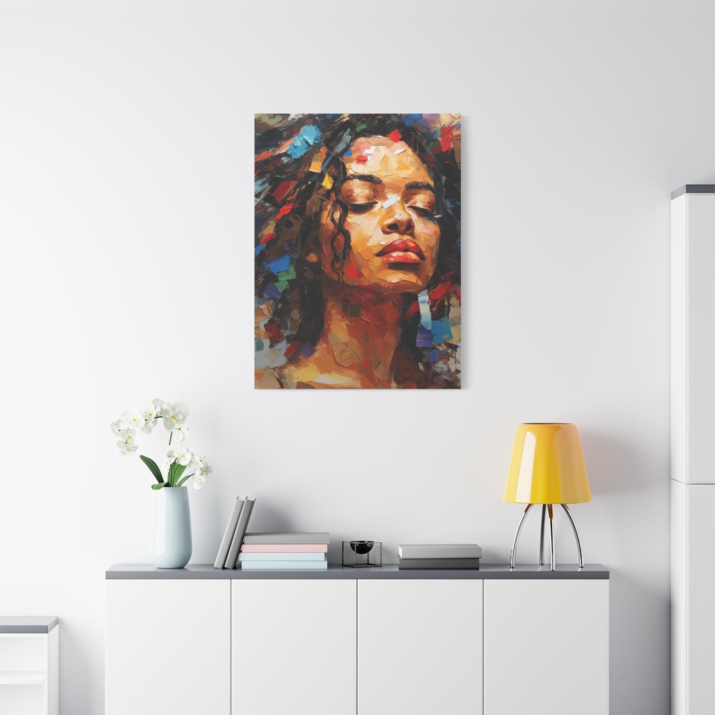 Black Girl Poster, African Woman Canvas, Black Art, Black Woman Art, Afro American Art, Modern Wall Art Decor