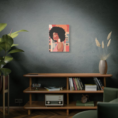 Afro African Woman Modern Pop Wall Art printed on Canvas Perfect for the Living Room, Home and Office | Afro Art.