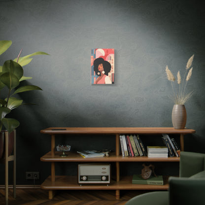 Afro Black Woman Modern Pop Wall Art printed on Canvas Perfect for the Living Room, Home and Office | Afro Art.