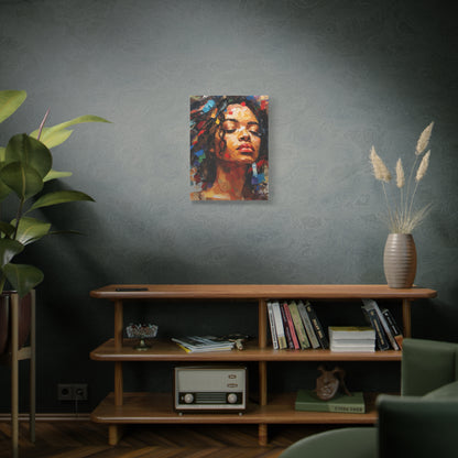 Black Girl Poster, African Woman Canvas, Black Art, Black Woman Art, Afro American Art, Modern Wall Art Decor