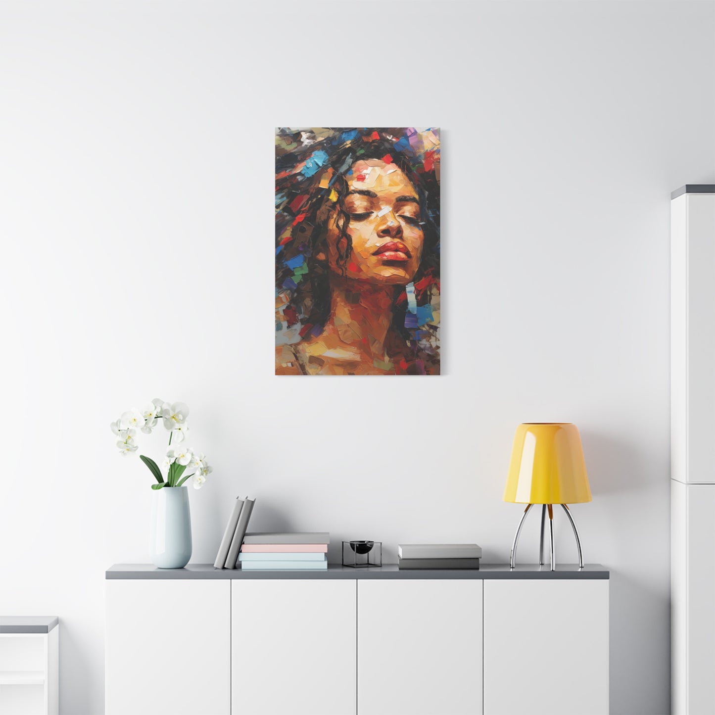 Black Girl Poster, African Woman Canvas, Black Art, Black Woman Art, Afro American Art, Modern Wall Art Decor