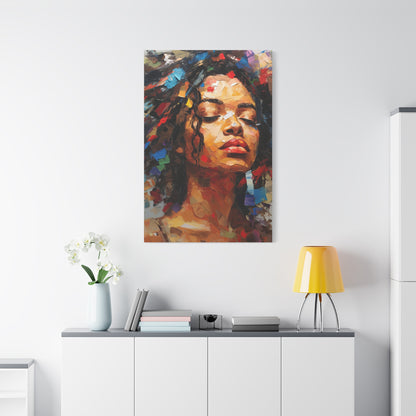 Black Girl Poster, African Woman Canvas, Black Art, Black Woman Art, Afro American Art, Modern Wall Art Decor