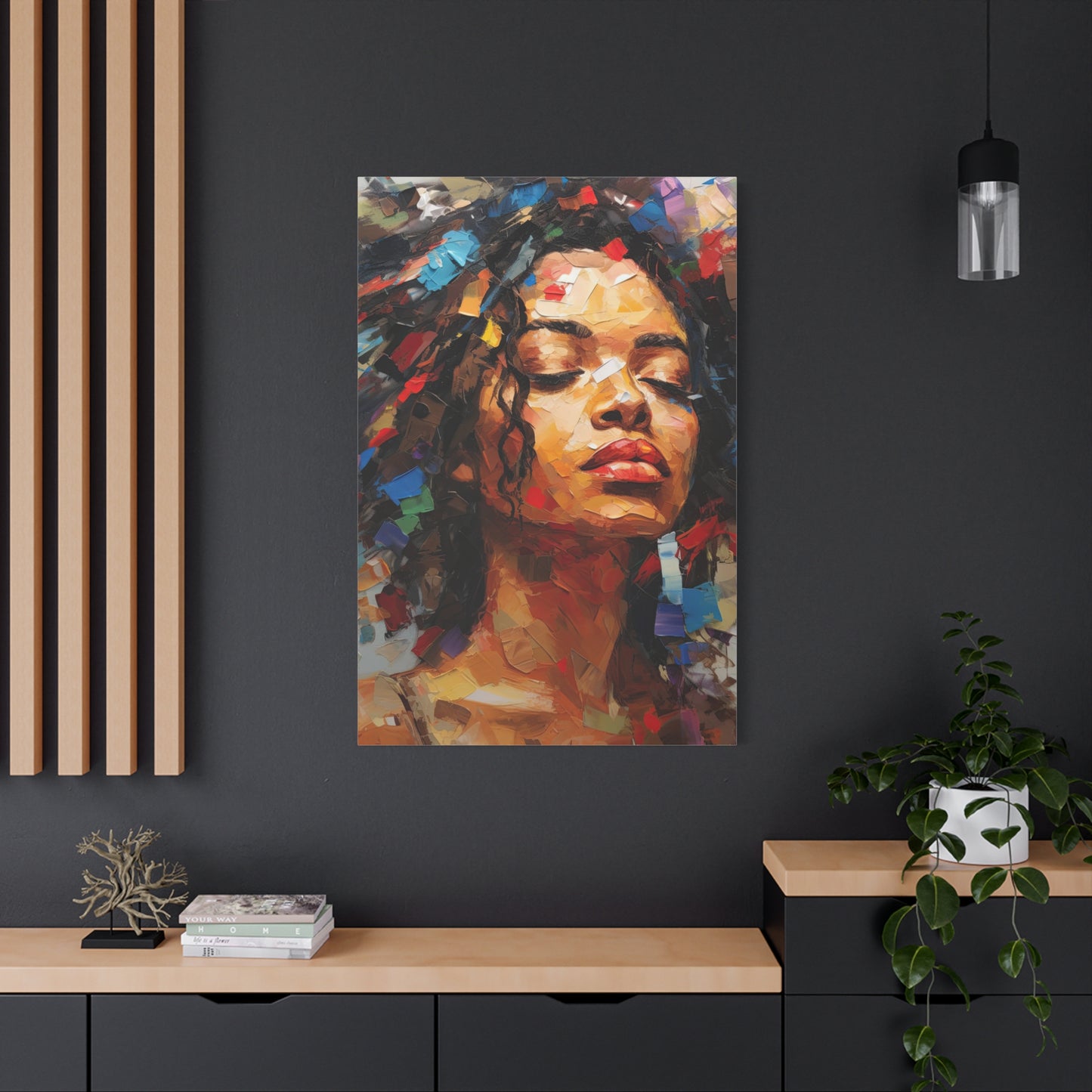 Black Girl Poster, African Woman Canvas, Black Art, Black Woman Art, Afro American Art, Modern Wall Art Decor