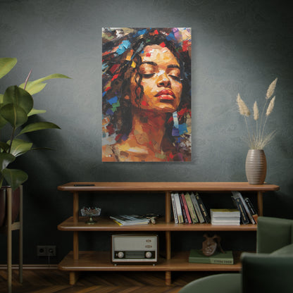 Black Girl Poster, African Woman Canvas, Black Art, Black Woman Art, Afro American Art, Modern Wall Art Decor