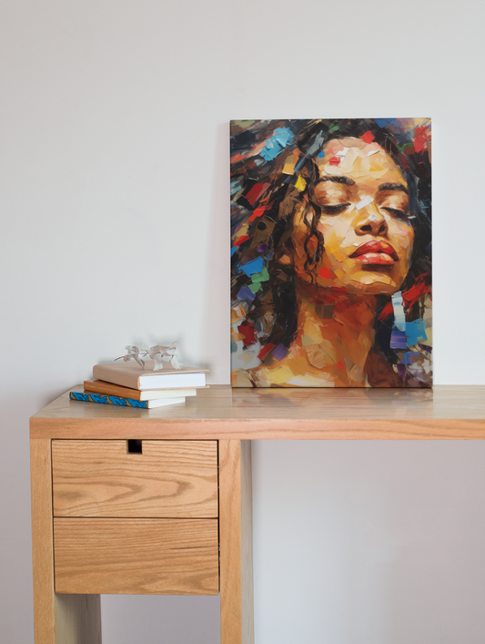 Black Girl Poster, African Woman Canvas, Black Art, Black Woman Art, Afro American Art, Modern Wall Art Decor