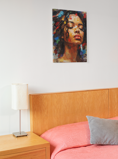 Black Girl Poster, African Woman Canvas, Black Art, Black Woman Art, Afro American Art, Modern Wall Art Decor